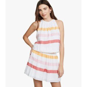 NWT Ramy Brook Women's Paris Sleeveless Dress, multi color striped in XS